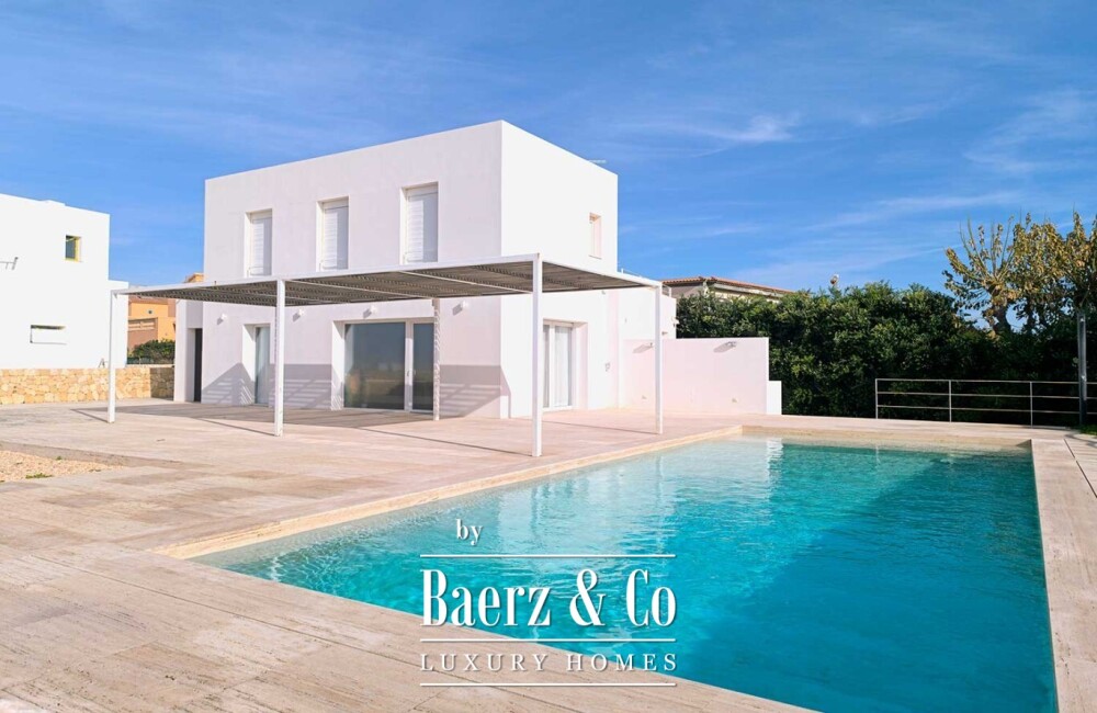 LUXURY CHALET ON THE FRONT LINE OF THE SEA IN CALA'N BLANES SPECTACULAR NEW VILLA WITH SEA VIEWS, POOL, AND GARDEN HSH LUXURY REAL ESTATE image