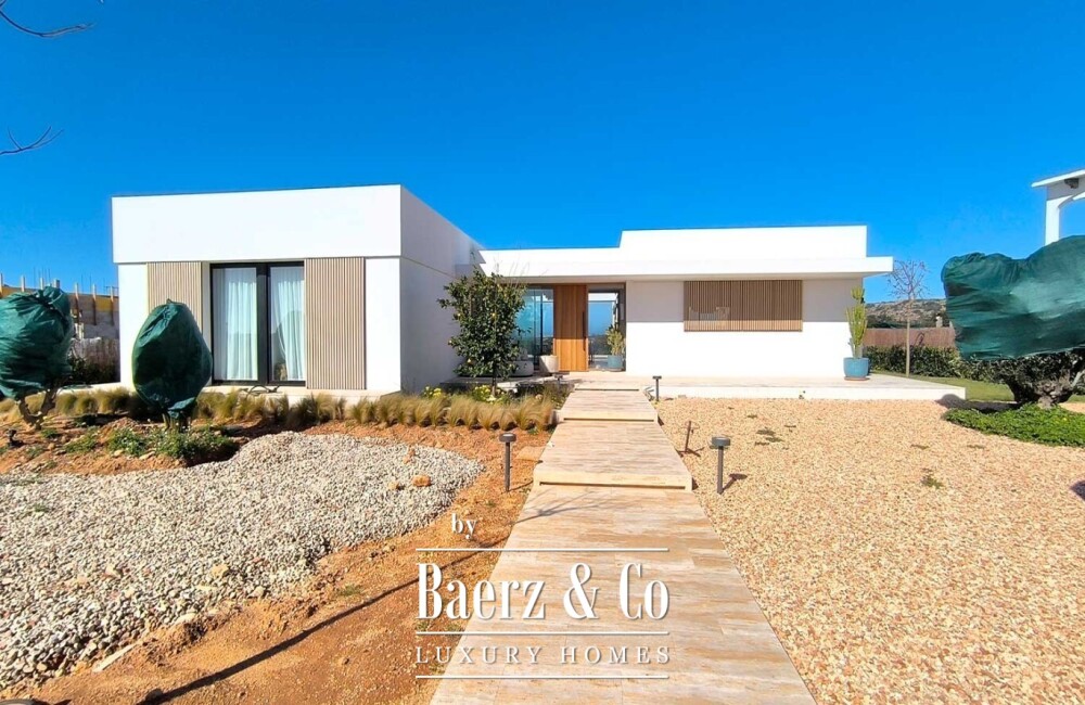 NEW BUILD LUXURY VILLA IN MENORCA (2025) WITH SEA AND COUNTRYSIDE VIEWS, HEATED POOL, CONTEMPORARY SINGLE-STOREY DESIGN AND HIGH-QUALITY MATERIALS, HSH LUXURY REAL ESTATE image